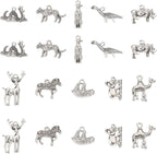 Craftdady Tibetan Style Antique Silver Alloy Pendants Cute Metal Dangle Charms - Image 8