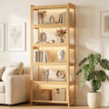 Magshion Display Cabinet with Acrylic Doors, 67.5" Tall, Natural | Full 4-Side by Magshion