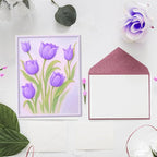 Elegaperma 3D Embossing Folders, Tulip Flower DIY Art Craft, Floral Embossing - Image 5