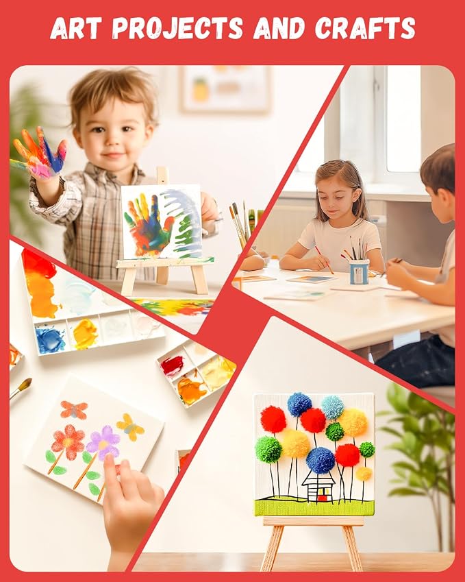 Simetufy 72 Pcs 4x4inch Mini Canvas Boards - Image 7