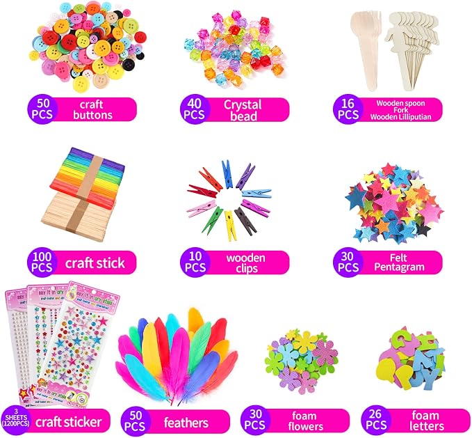 Itopstar 3000+ pcs Arts and Crafts Supplies - Image 4