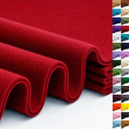 Red Large Felt Fabric 36" x 36", 1.4 mm Soft Felt Sheet, Nonwoven Fabric by ZANEXIR