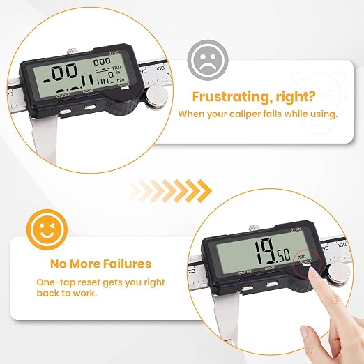 HARDELL Digital Caliper 6 Inch Rechargeable Calipers One-Key Reset | Caliper - Image 2