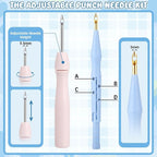 Riceshoot 48 Pcs Punch Needle Kit Adjustable Embroidery Tool Set - Image 5
