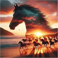 Paint by Numbers for Adult, Horse Paint by Numbers Kit for Adults Beginners by MANDUN