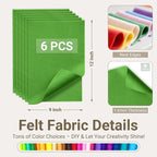Emerald Green Soft Felt Sheets for Crafts, 1.6mm Thick, Kids' Crafts, DIY - Image 2