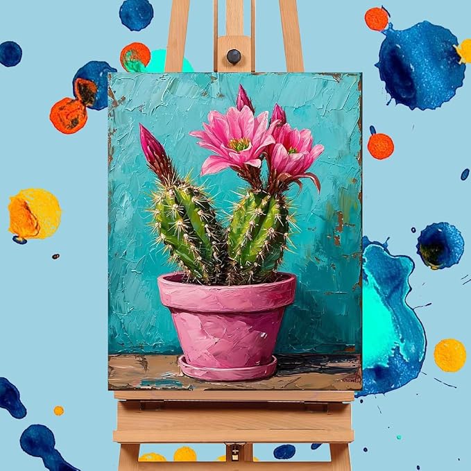 Mrnsiet Paint by Number for Adults Beginners, Easy Cactus Paint by Numbers Kits - Image 2