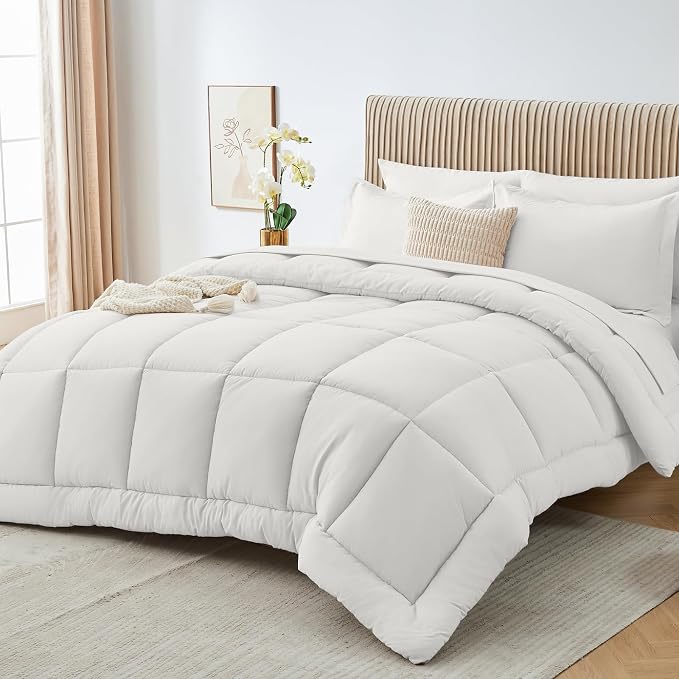 Sasttie Oversized King Comforter Set, 7 Pieces Reversible Bed in a Bag by SASTTIE
