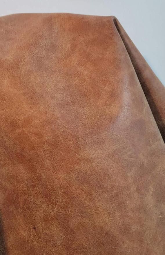 NAT Leathers | Blonde Light Tan Beige Distressed Crazy Horse Soft Faux Vegan - Image 7