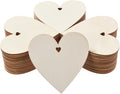 60pcs Unfinished Wood Heart-Shaped Cutouts by QDXATIVP