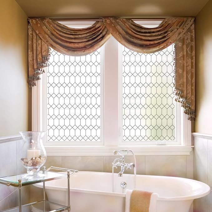 DKTIE Window Privacy Film Stained Glass Frosted Glass Window Clings Moroccan - Image 7