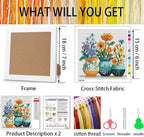 Tiwabb Flower Cross Stitch Kits - Image 3