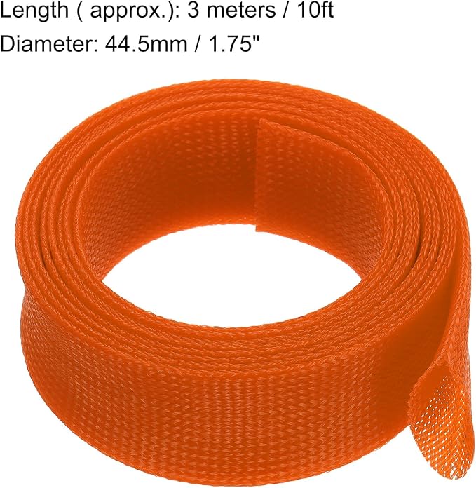 uxcell Expandable Sleeving, 2 3/4-inch 10ft Cable Sleeve - Image 3