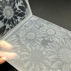 3D Plastic Embossing Folder Template Stereoscopic Sunflower Texture 5x7 Inch - Image 2