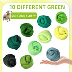 Flylin Needle Felting Wool, 10 Colors Wool Roving Yarn - Image 4