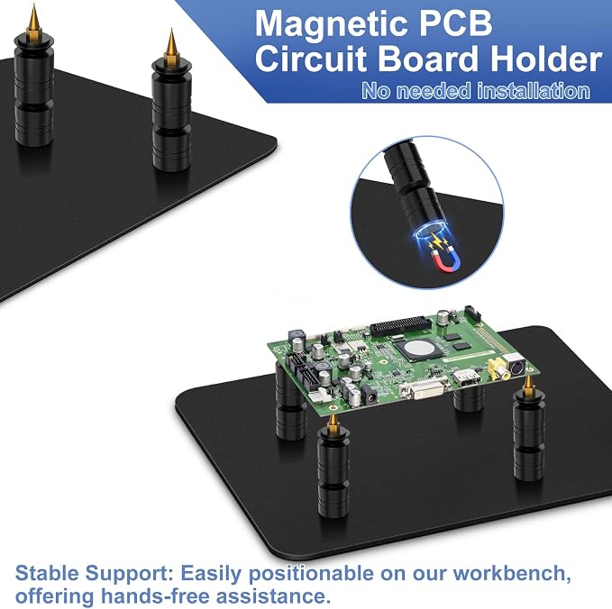 Drdefi Magnetic Helping Hands Soldering Station 12X Magnifying Lamp Third Hand - Image 6