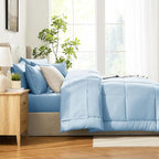 CozyLux King Size Comforter Set Baby Blue, 7 Pieces Bed in a Bag, All Season - Image 9