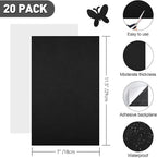 NACHLYNN 20Pcs Self Adhesive Felt Fabric Sheets 7"x11.5" /18x29cm Sticky Back - Image 2