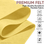 Soft Felt Fabric Sheet 18" x 36", 1.6mm Acrylic Craft Felt, Maize Yellow | Soft - Image 2