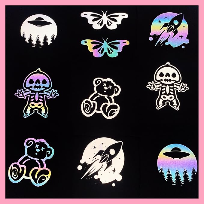 Rainow Reflective Heat Transfer Vinyl 12" x 8 ft HTV - Image 5