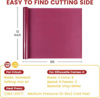 DUEUIOE Glitter Heat Transfer Vinyl Rolls 12" x 5FT Rose Red - Image 2