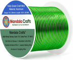 Mandala Crafts 16 Gauge Kelly Green Anodized Aluminum Craft Wire, 100 FT | by MandalaCrafts