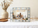 Mother of Pearl Picture Frame 8x10, Wall or Tabletop, Mosaic Family Glass Photo - Image 4