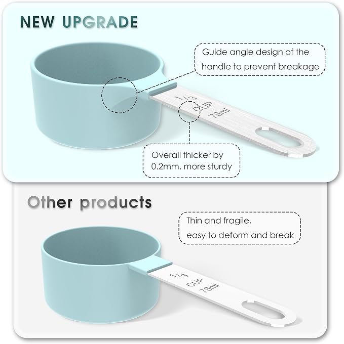 Measuring Cups & Spoons Set, Stackable Cups and Spoons | Nesting Measure Cups - Image 2