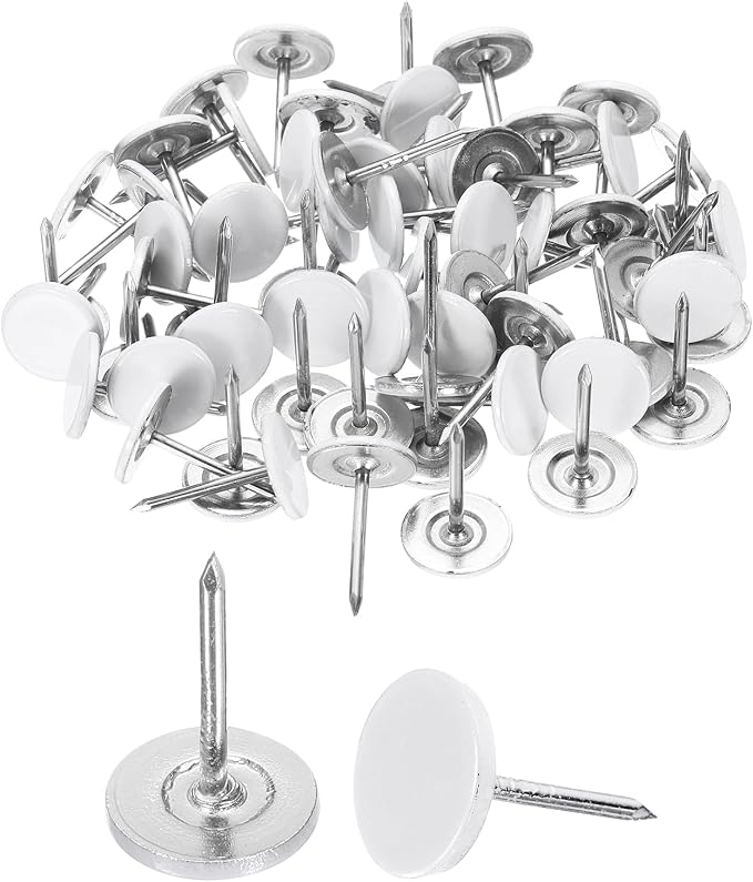 uxcell 150Pcs Upholstery Tacks, 11mmx17mm Flat Head Thumb Tack Decorative by uxcell