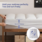 ELEMUSE Twin Mattress Topper for Back Pain, Extra Thick Mattress Pad Cover - Image 4
