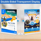 Acrylic Sign Holder 8.5 x 11, 10 Pack Clear Sign Holder Double Sided Table Menu - Image 4