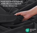 RUVANTI 100% Cotton Sheets – King Size Percale Bedding, Cooling & Breathable - Image 4