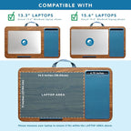 LAPGEAR Home Office Lap Desk – Espresso Blue, Fits 15.6” Laptops - Image 3