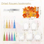 TaoBary 91 Pcs DIY Handmade Transparent Dried Flower Bookmark Set Include - Image 2