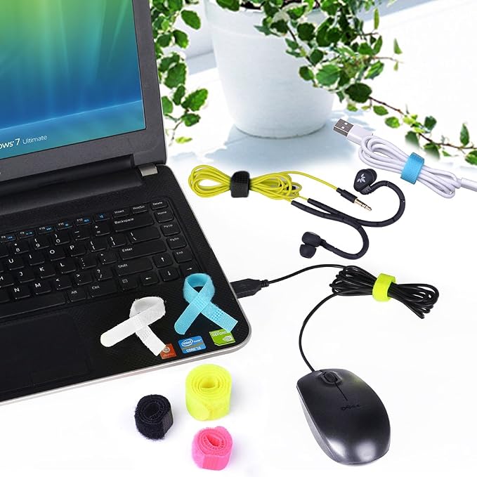 Avantree Pack of 20 Reusable Cord Organizer Keeper Holder, Fastening Cable Ties - Image 4