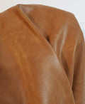 NAT Leathers | British Tan Pebbled Soft Faux Vegan Leather PU | 1 Yard Cut by by NATLeathers