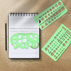 Angrox Geometric Drawings Templates Measuring Geometry Rulers 15 Pcs - Image 4
