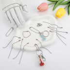 400 Pcs Long Bead Ball Chain Keychain, 3.9 Inch Silver, 2.4mm - Image 7