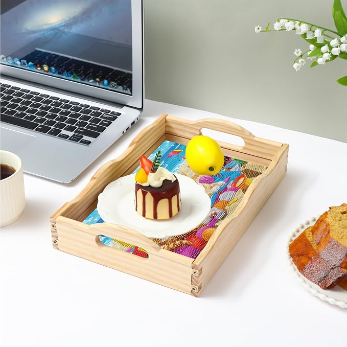 EWJRNSF Diamond Art Kits for Adults Wooden Serving Trays - Image 6
