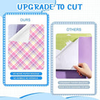 Tintnut Easter Permanent Vinyl 10Pcs 12"x10" Pink Plaid Adhesive Vinyl | Spring - Image 4