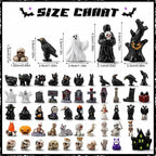 DIYDEC 60pcs Halloween Resin Miniatures Mini Resin Ghost Skull Figures to Hide - Image 3