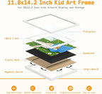 4 Pack Kids Artwork Frames Changeable 10 x 12.5 Inch Children Art Projects - Image 8