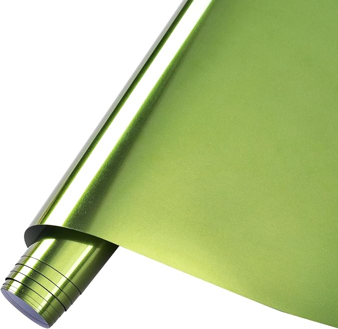 Tintnut Vintage Green Holographic HTV Vinyl Roll, easy cut & weed, stretch by Tintnut