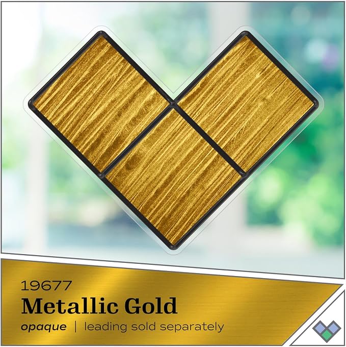 Gallery Glass Gold Stained Glass 2 fl oz Brilliant Metallic Finish Paint - Image 3