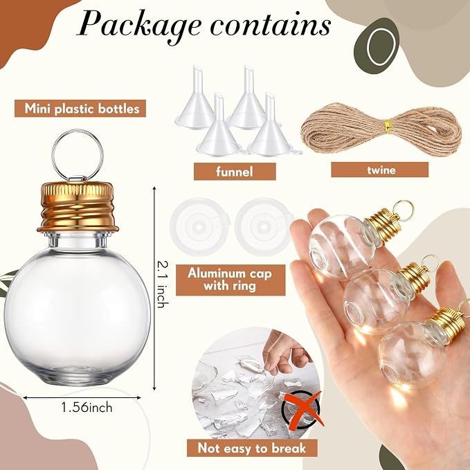 Bokon 25 Pack 1oz Mini Plastic Potion Bottles - Image 2