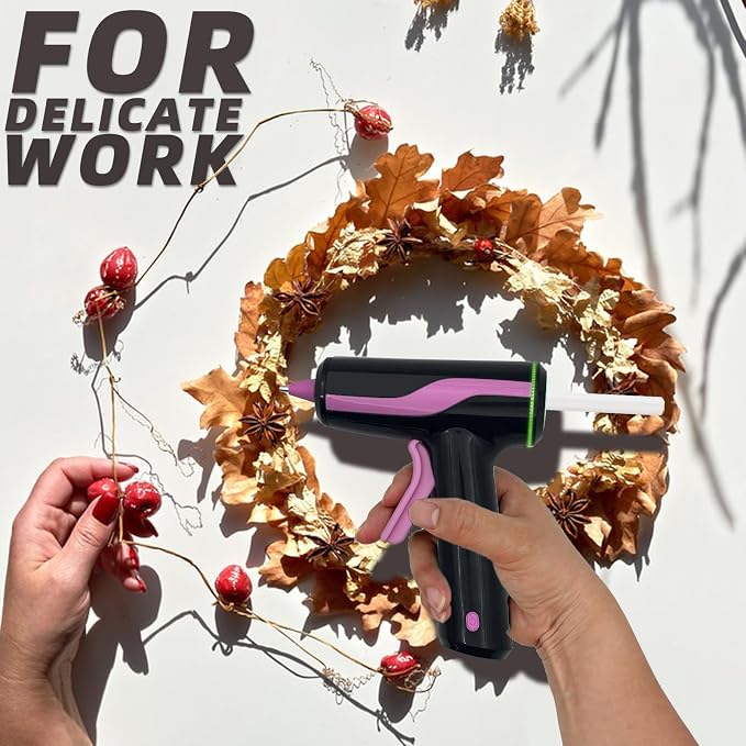 Cordless Hot Glue Gun Smart Power-Off, Mini Glue Gun Kit USB-C Rechargeable | - Image 8