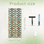 Lattice Stained Glass Window Film Static Cling - Image 2