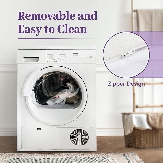 SINWEEK 2 Inch Gel Memory Foam Mattress Topper King Size, Ventilated High - Image 8