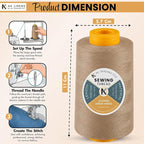 AK Trading 4-Pack Camel All Purpose Sewing Thread Cones of High Tensile - Image 2