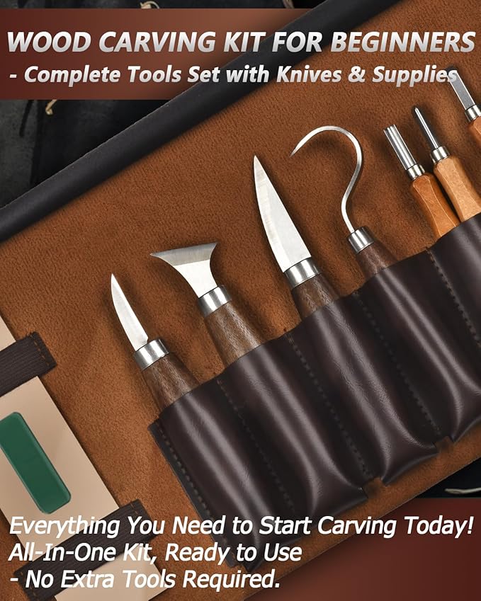 Wood Carving Kit Whittling Kit: Deluxe Wood Carving Tools Knife Set - Image 2